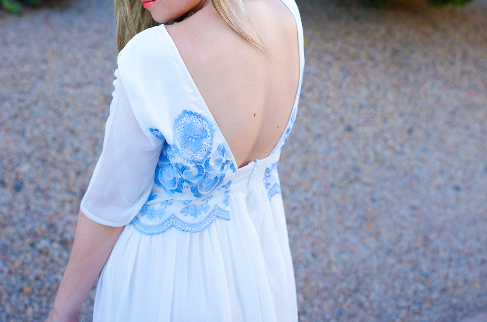 embroidered lace dress
