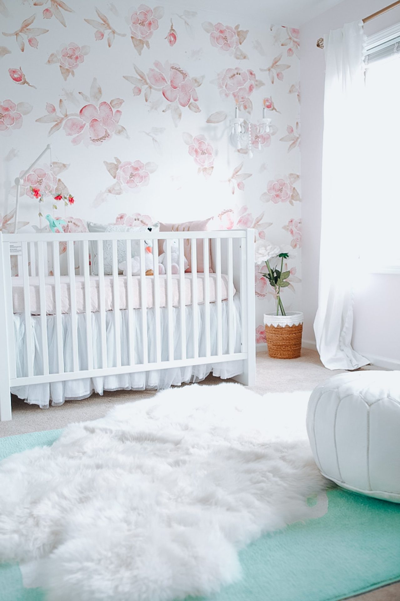 floral wallpaper nursery