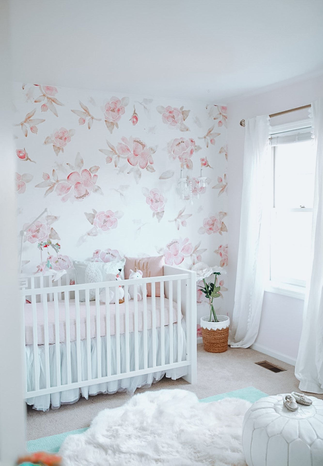 Floral Wallpaper Nursery | Baby Girl Nursery Ideas Floral Wallpaper Nursery | Baby Girl Nursery Ideas