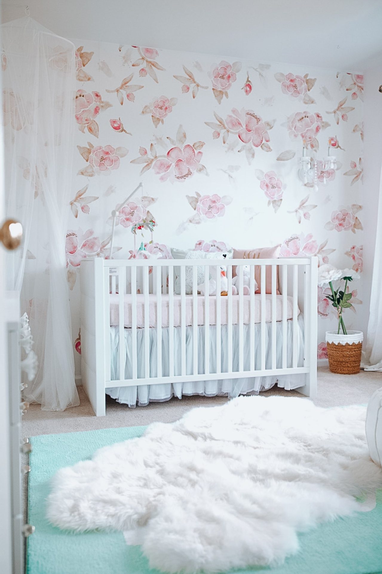 floral wallpaper nursery