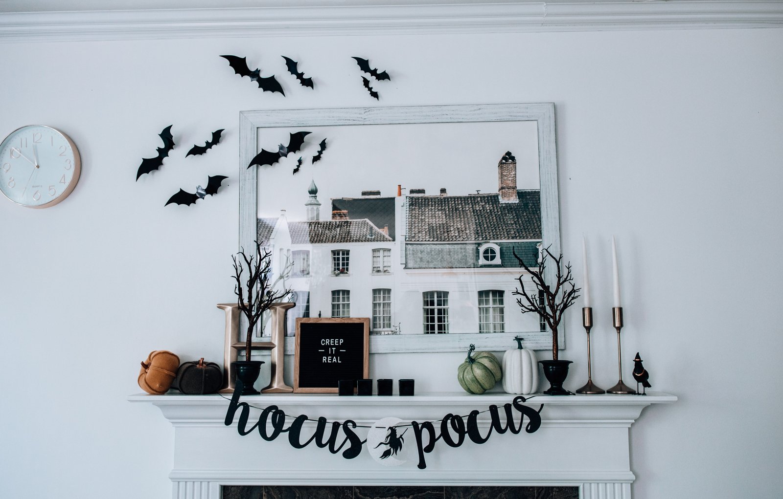 fall mantel decor