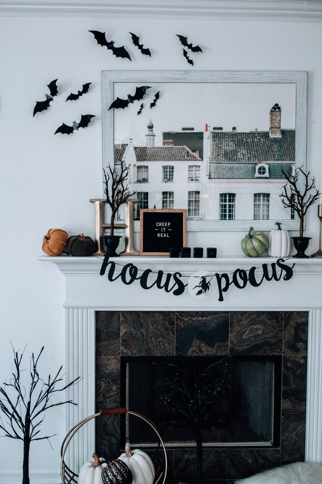 fall mantel decor