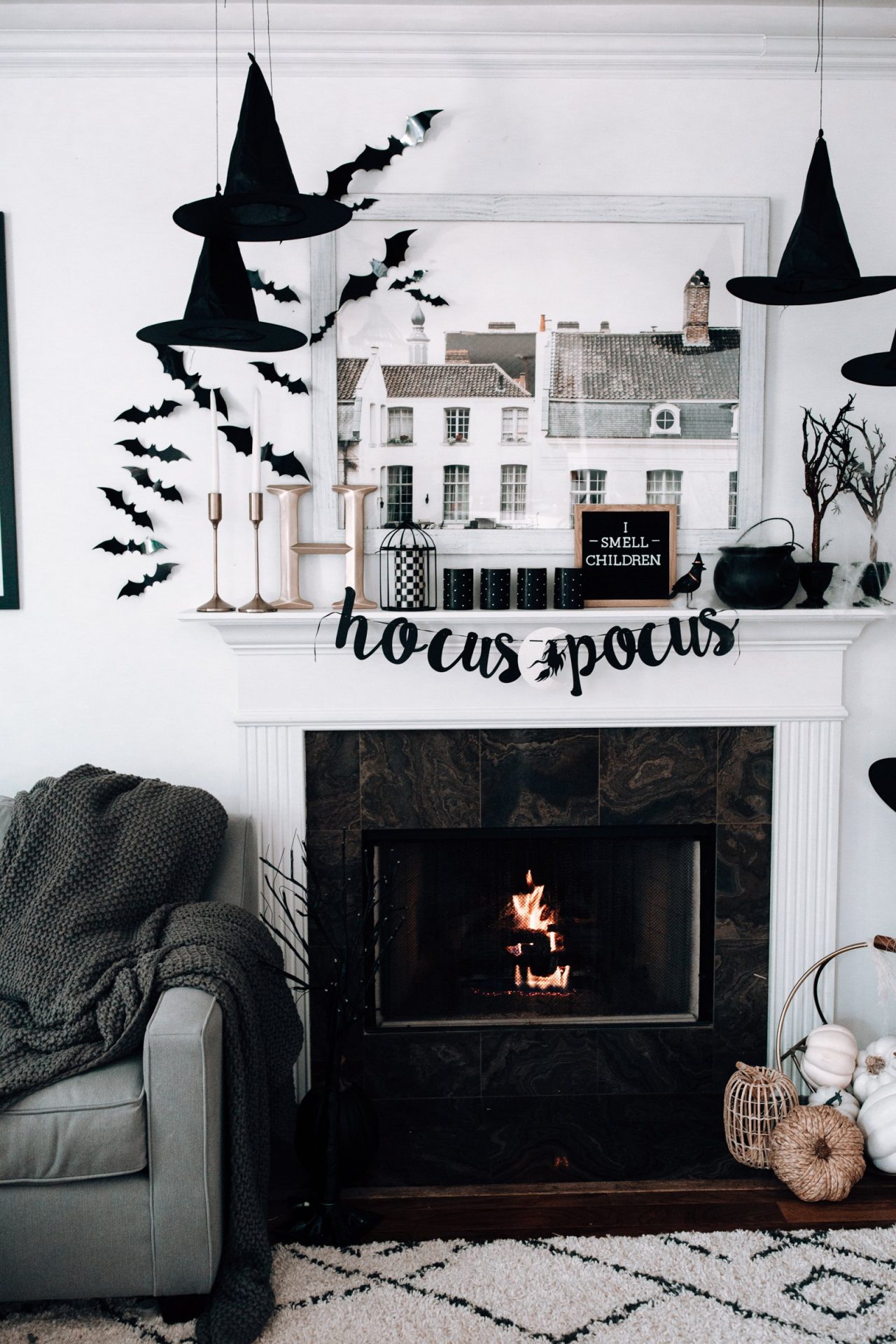 Halloween Mantel Decor