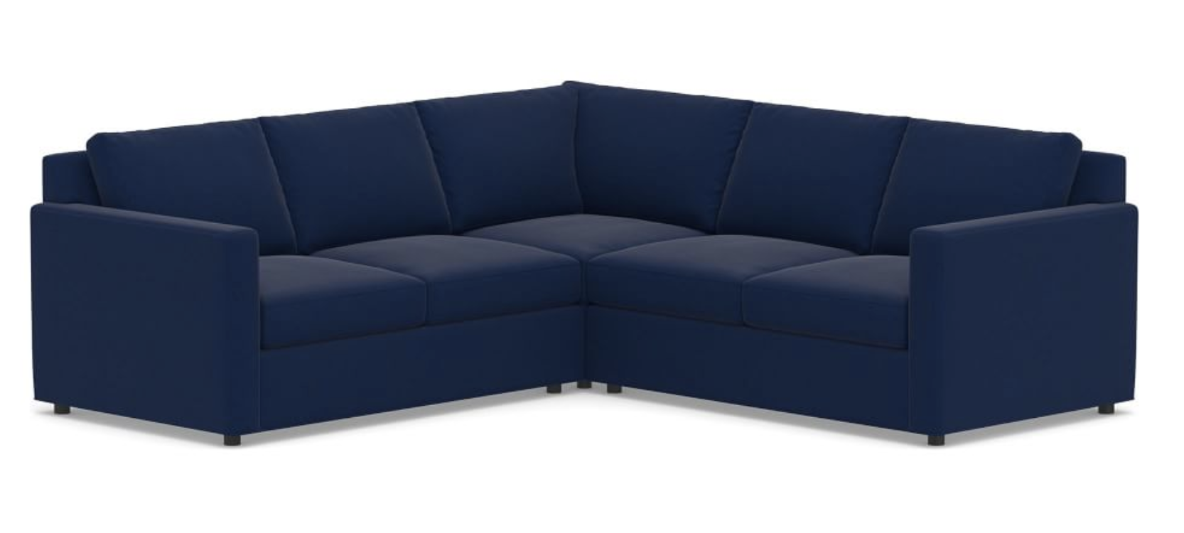 blue velvet sectional