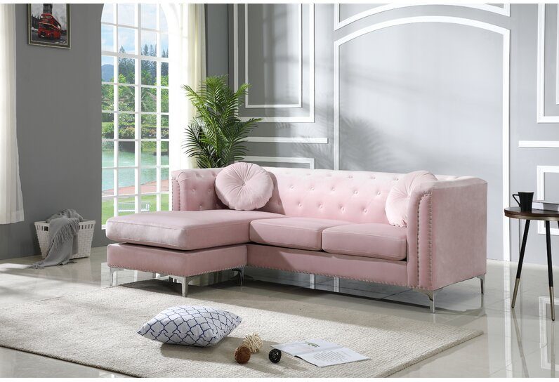 velvet sectional sofa