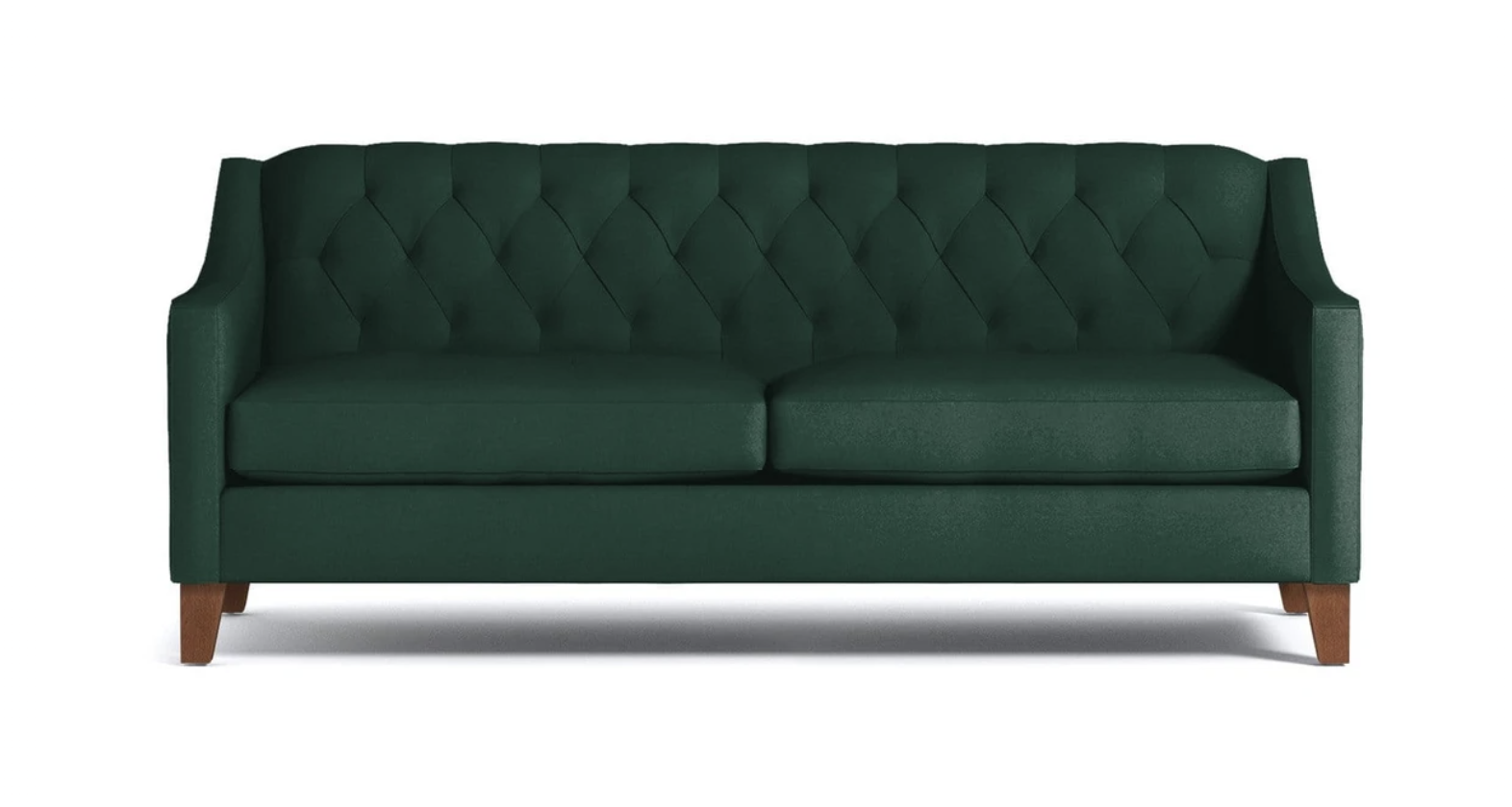 green velvet couch