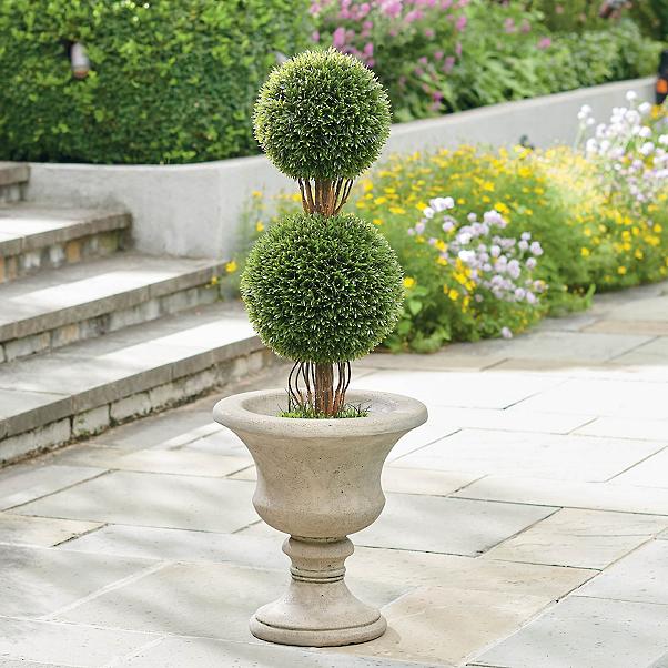 10" ARTIFICIAL BOXWOOD BALL IN OUTDOOR UV TOPIARY PLANT BUSH FLOWER ROUND PORCH 