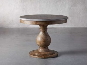 wood round dining table