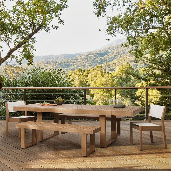 outdoor extendable dining table