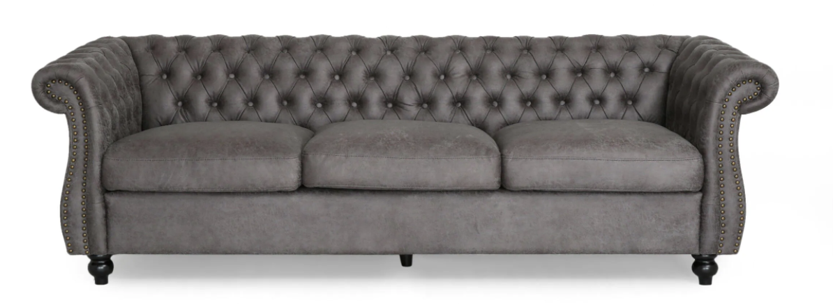 gray chesterfield sofa