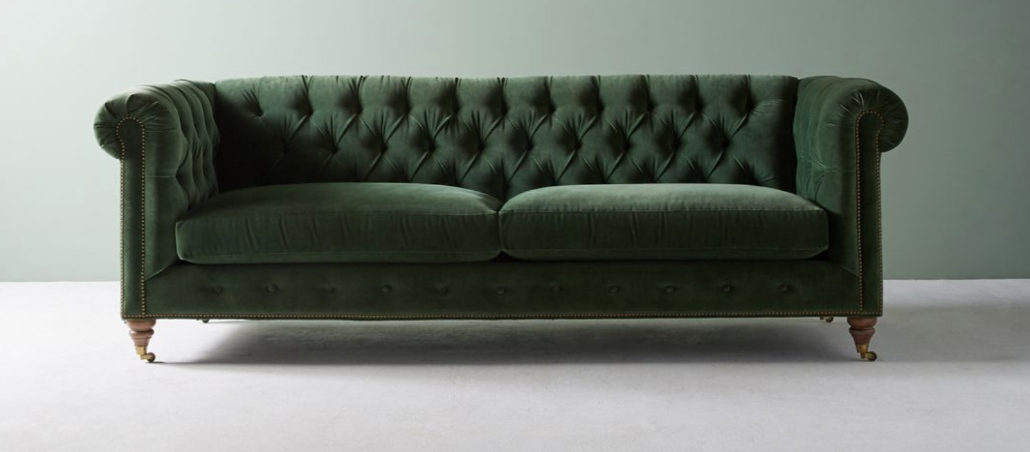 green chesterfield sofa