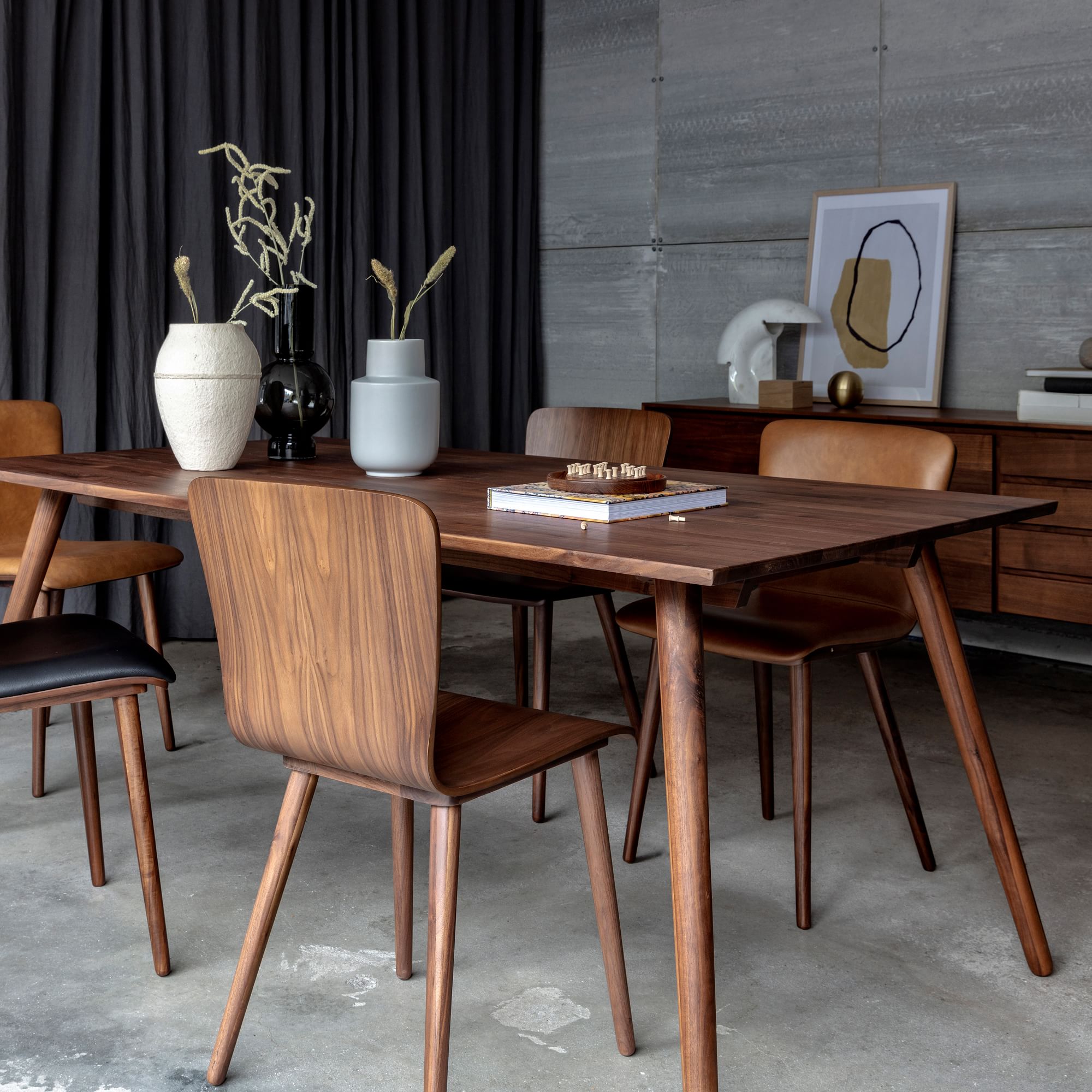 mid century modern dining table