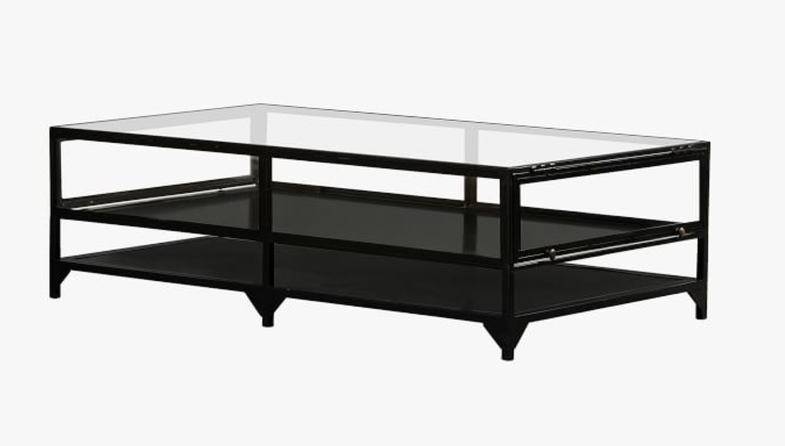 black glass coffee table