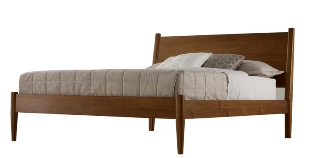 mid century modern bed frame