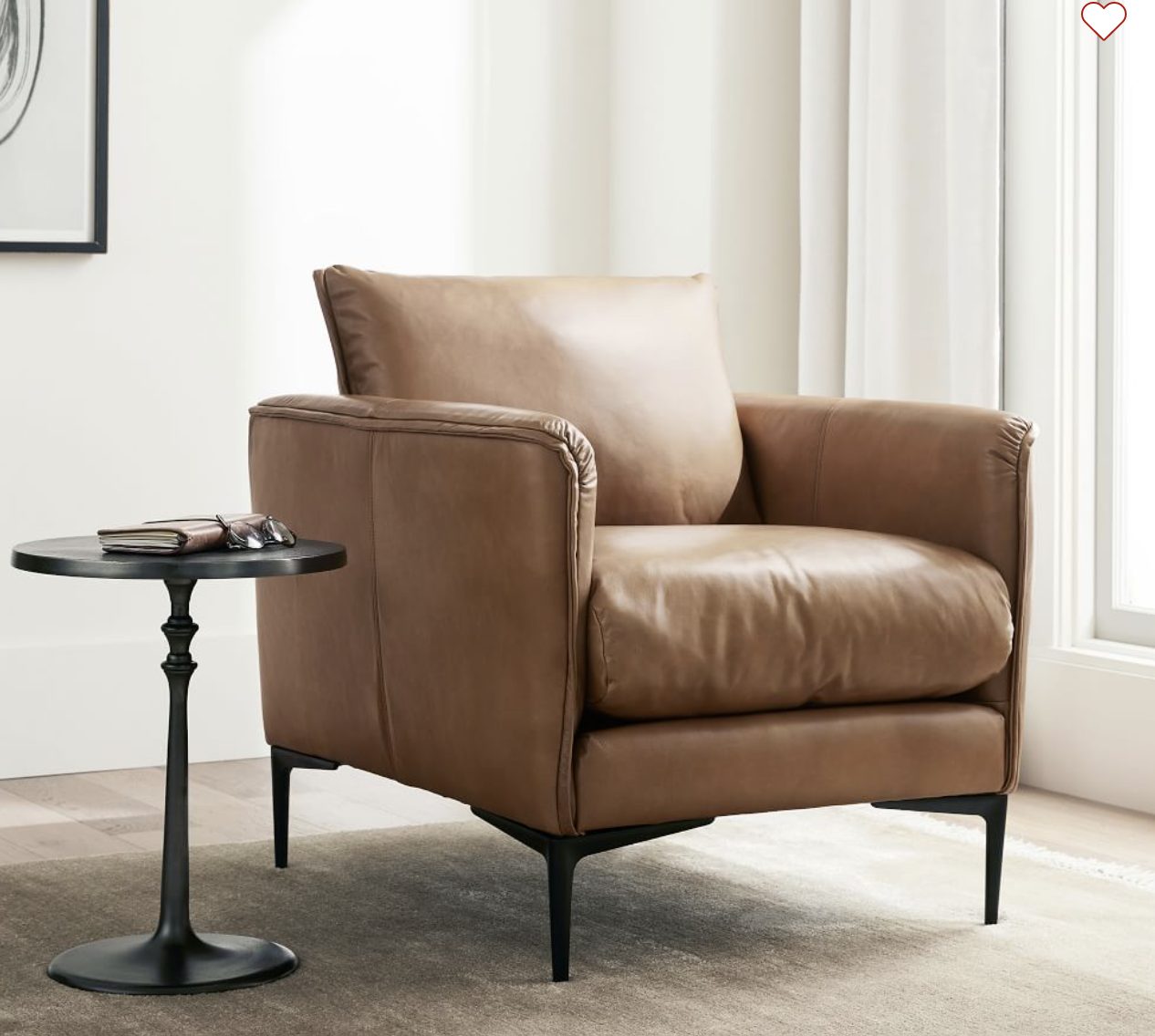 brown leather chair