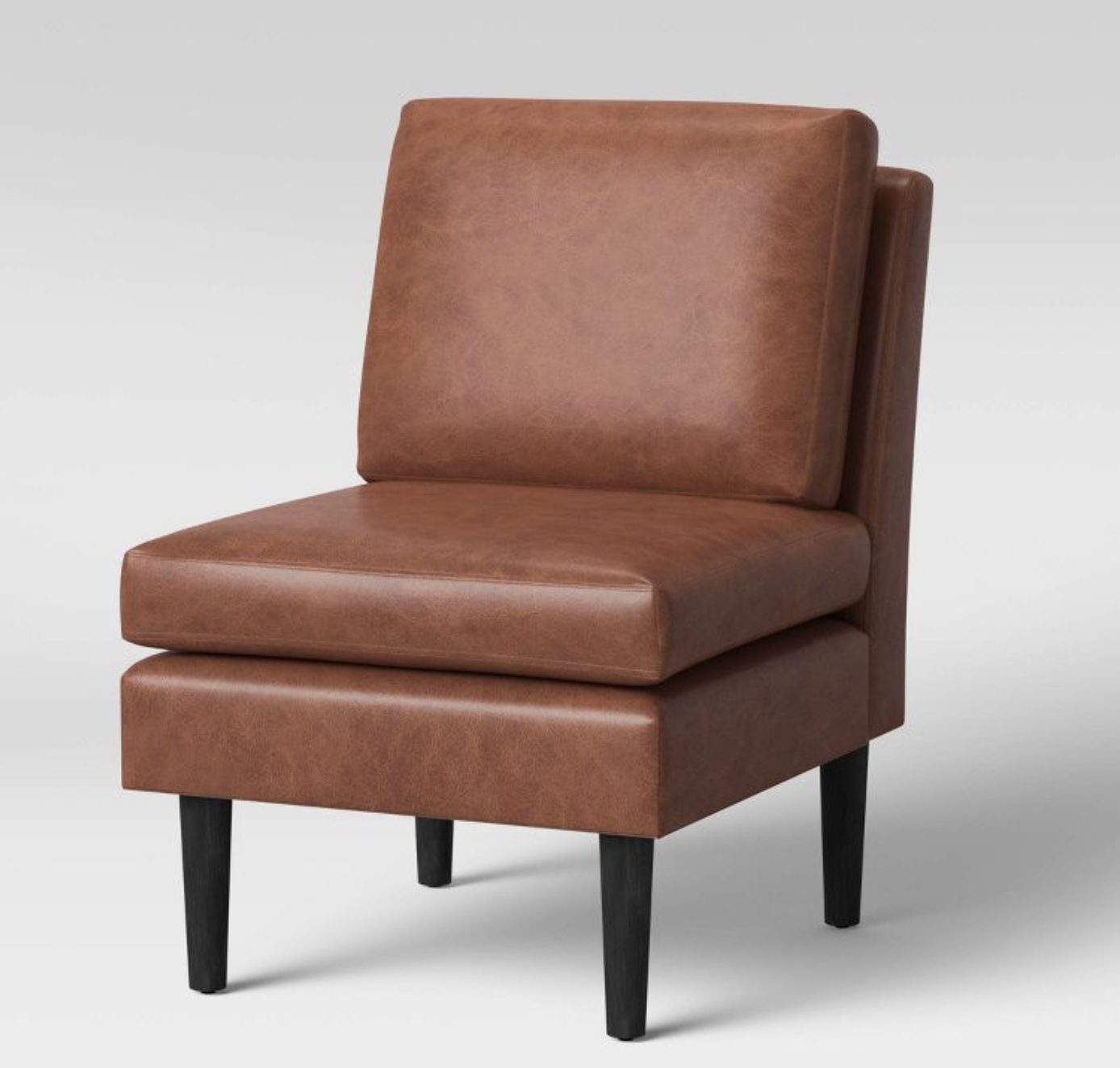 brown leather chair