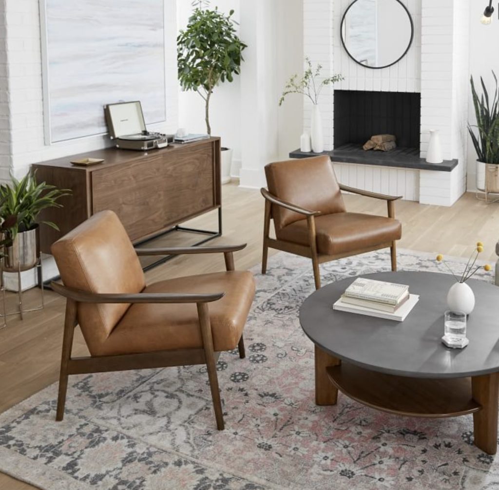 29 Brown Leather Chairs for Every Design Style - Happily Inspired