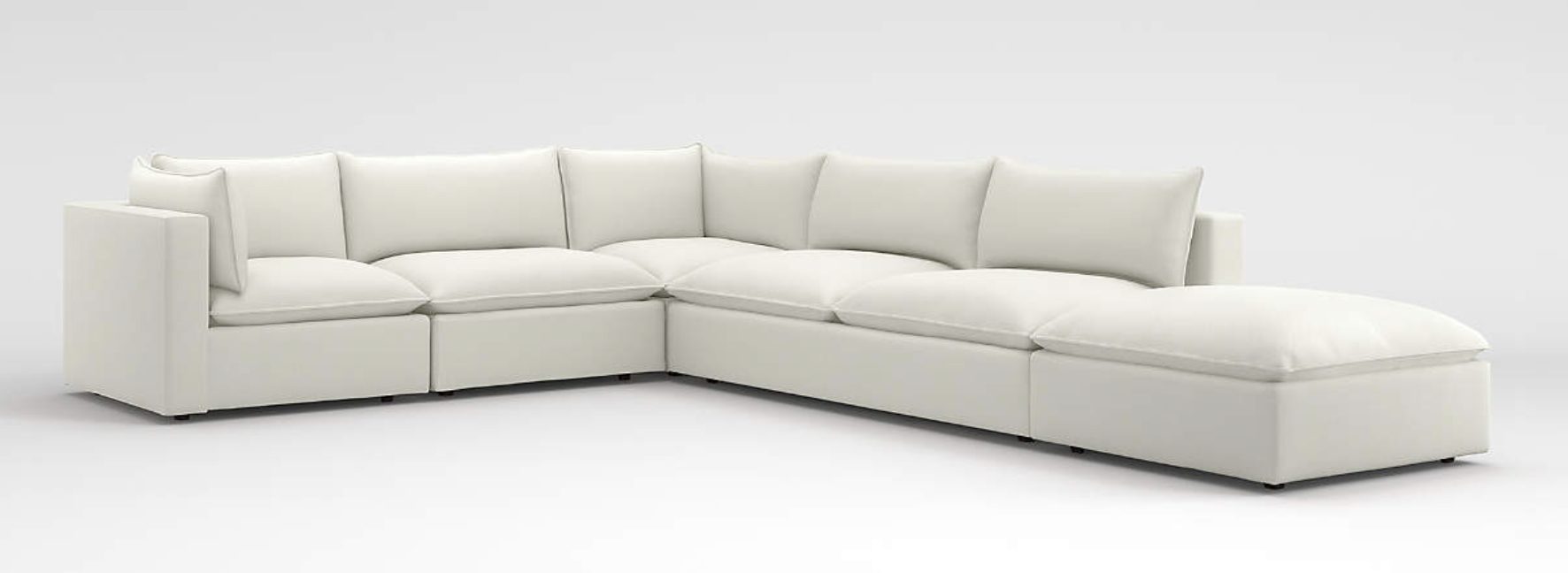 white extra deep sectional sofa