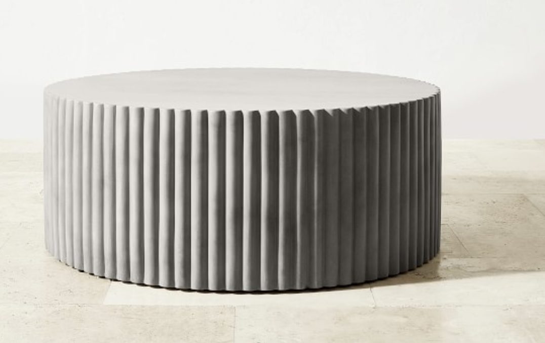 fluted coffee table