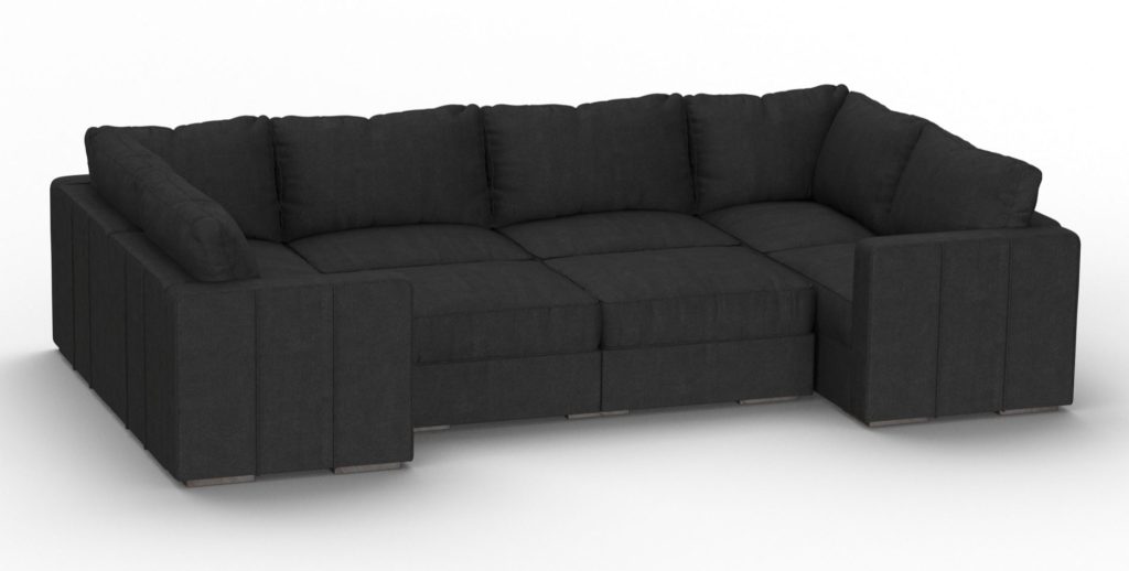 black sectional couch