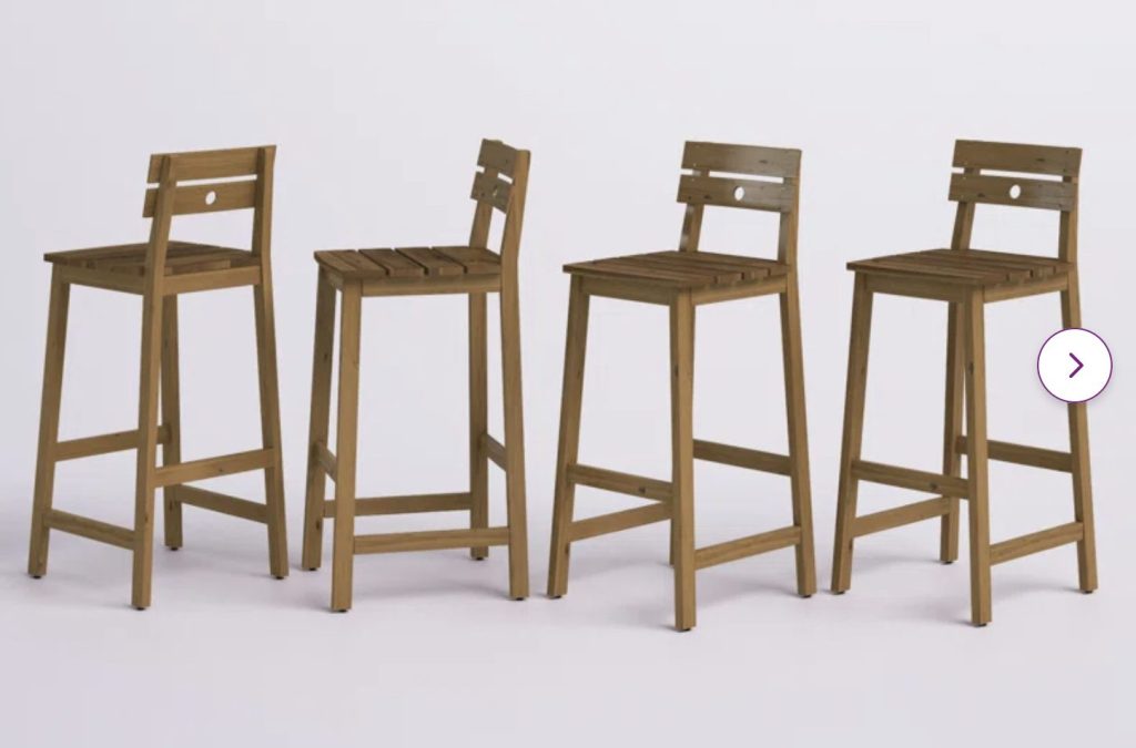 wooden bar stools