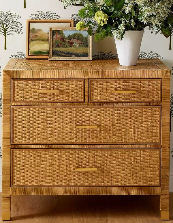 rattan dresser