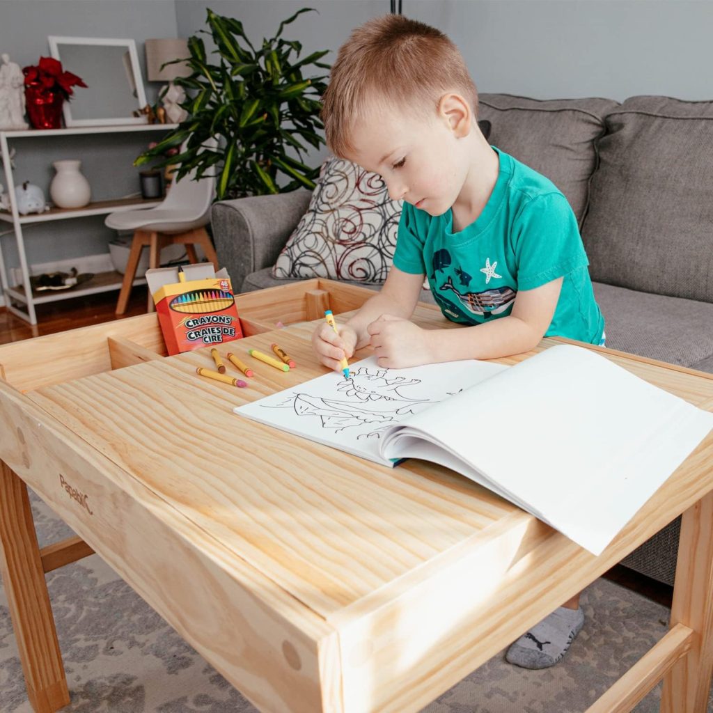 wooden activity table