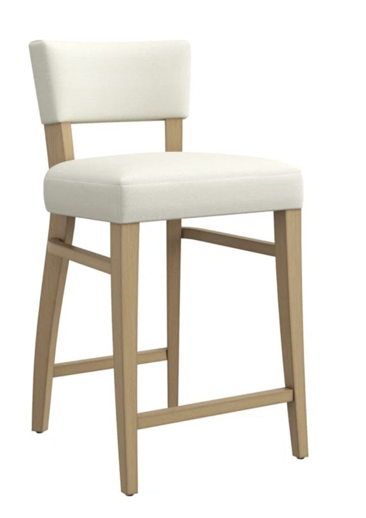 white wood bar stools