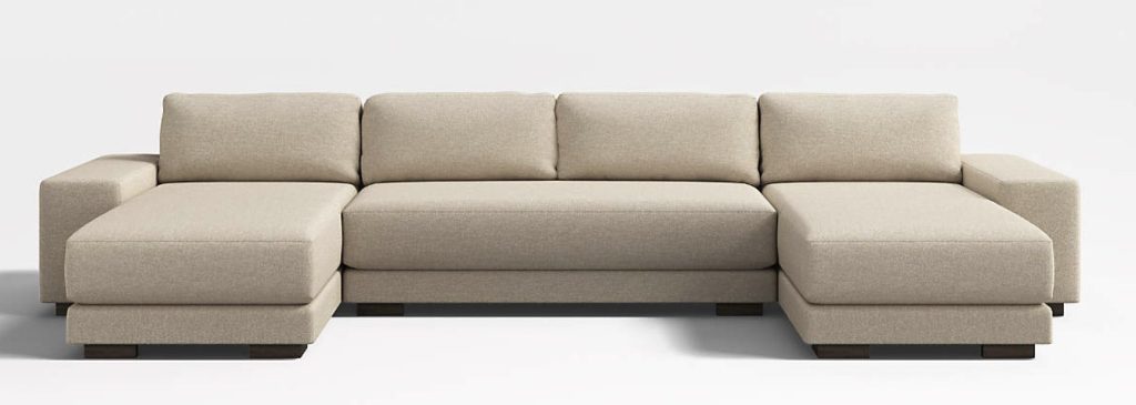 double chaise sectional
