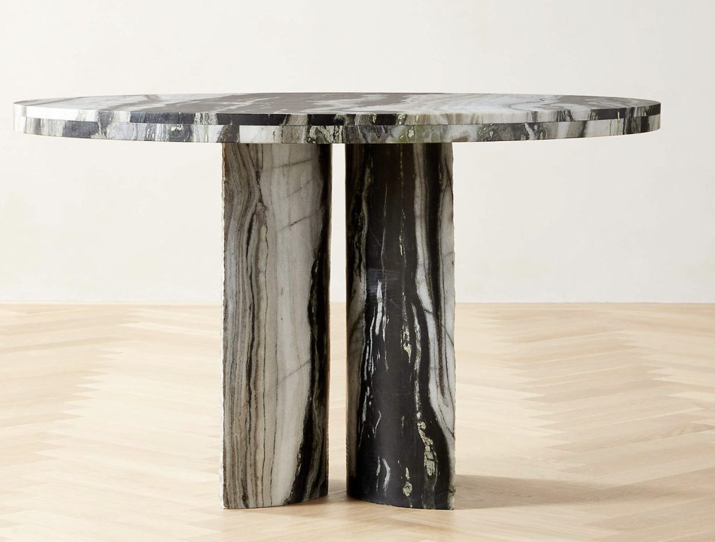 black marble dining table