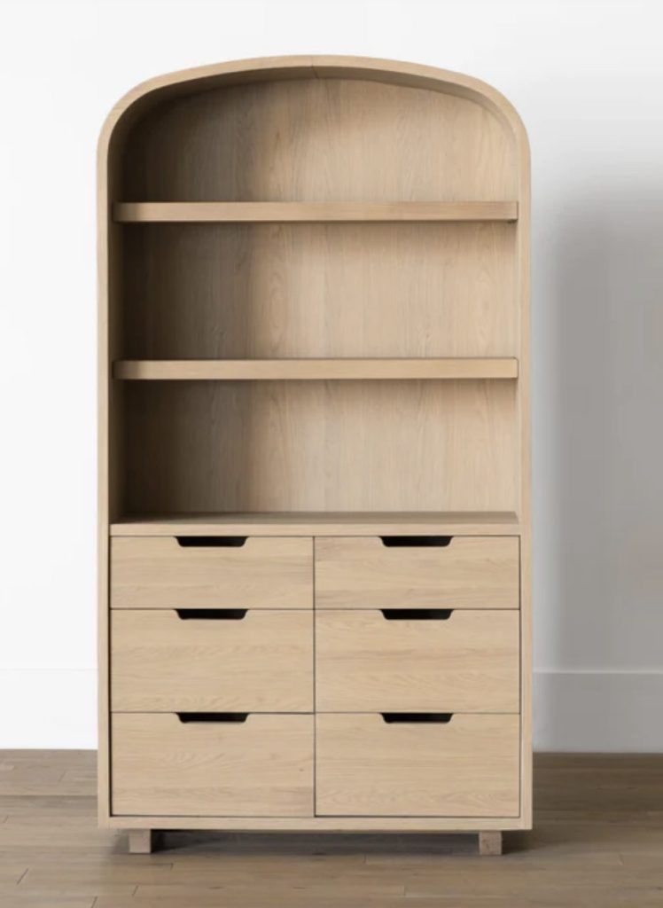 arched wooden cabinet