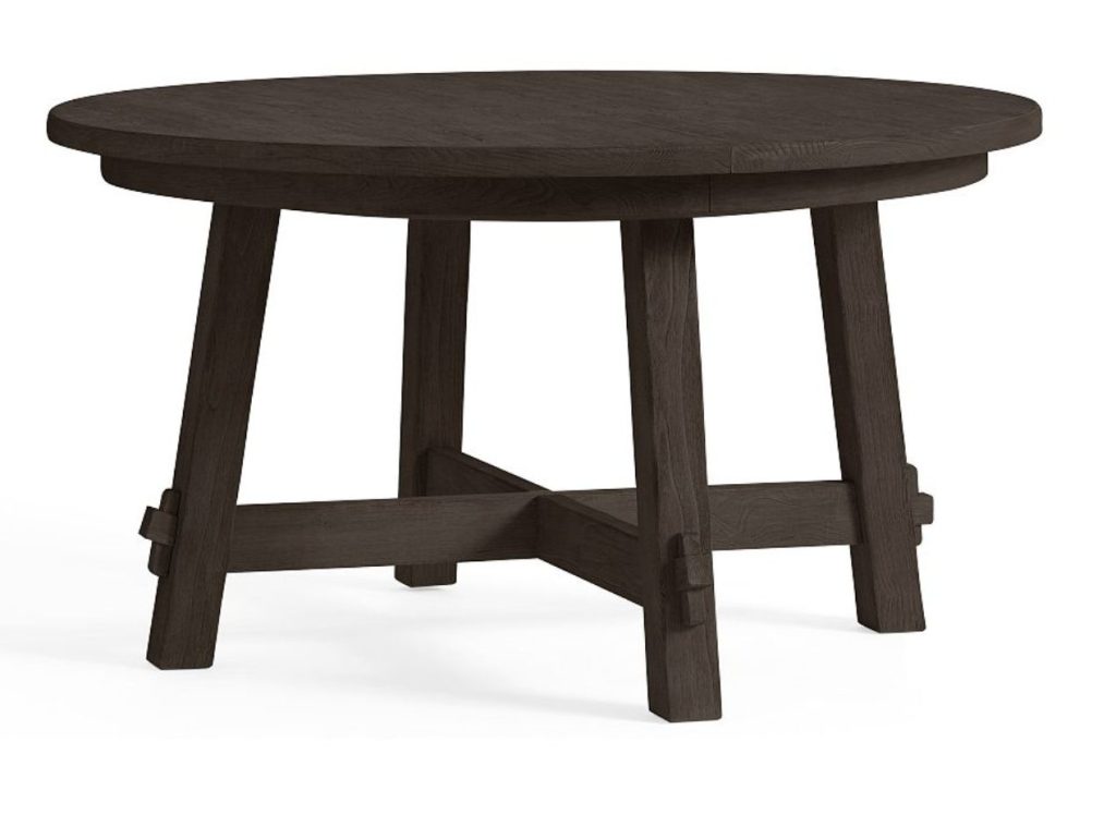 round extendable dining table