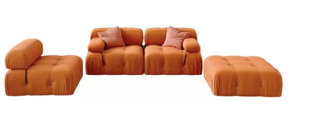 orange bubble couch