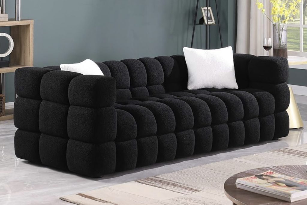 black bubble couch